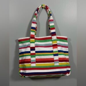 J. Crew Multicolor Striped Tote Bag